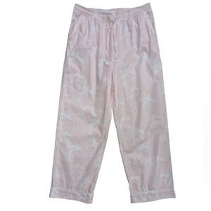 Haven Well Within pajama pant women's small white pink fern print organic cotton